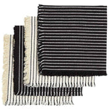 M&amp;amp;S Linear Stitch Napkins Black   4 per pack