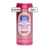M&amp;amp;S Low Alcohol Pink Passion Star Cocktail   250ml