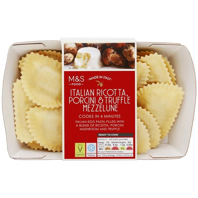 M&amp;amp;S Made In Italy Ricotta Porcini &amp;amp; Truffle Mezzelune   250g
