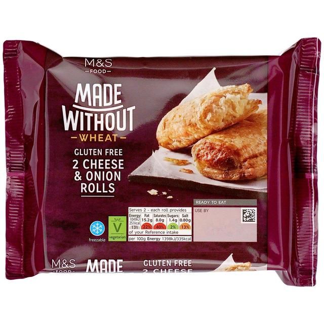 M&amp;amp;S Made Without Cheese &amp;amp; Onion Rolls   2 per pack