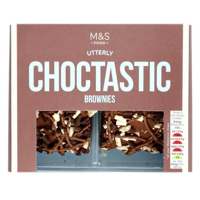M&amp;amp;S Milk White &amp;amp; Dark Chocolate Brownies   4 per pack