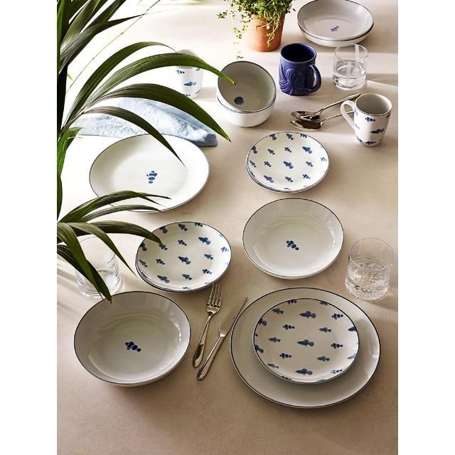 M&amp;amp;S Patterned Blue Mix Tumblers Set   4 per pack