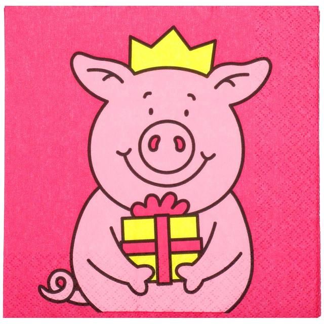 M&amp;amp;S Percy Pig Napkins   20 per pack