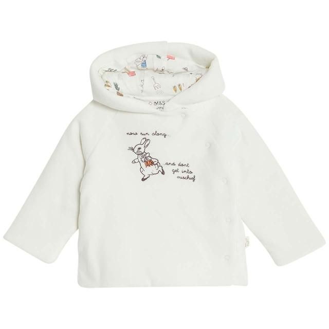 M&amp;amp;S Peter Rabbit Velour Jacket Newborn-9-12 Months Grey