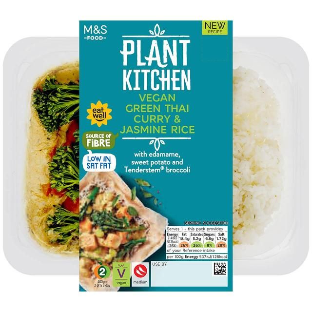 M&amp;amp;S Plant Kitchen Green Thai Curry &amp;amp; Rice   400g