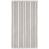 M&amp;amp;S Pure Cotton Carved Stripe Bath Towel Light Grey