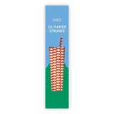 M&amp;amp;S Red &amp;amp; White Paper Party Straws   20 per pack