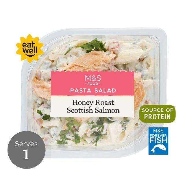 M&amp;amp;S Scottish Honey Roast Salmon Pasta Salad   205g