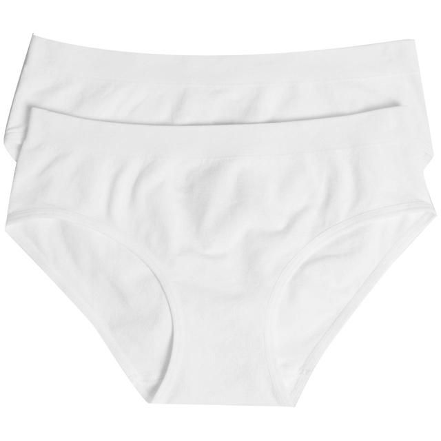 M&amp;amp;S Seamfree Bikini Knickers 2 Pack 6-16 Years White