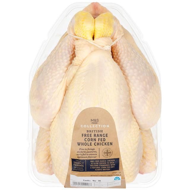 M&amp;amp;S Select Farms British Free Range Whole Chicken   Typically: 1.65kg