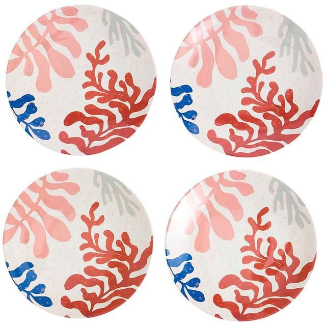 M&amp;amp;S Set Of 4 Summer Resort Side Plates   4 per pack