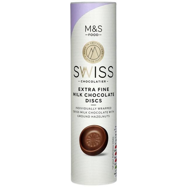 M&amp;amp;S Swiss Extra Fine Milk Chocolate Discs   115g
