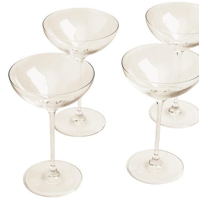 M&amp;amp;S The Sommelier's Edit Set of 4 Champagne Saucers 'One Size Clear   4 per pack