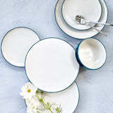 M&amp;amp;S Tribeca Teal Stoneware Dinner Set     12 per pack