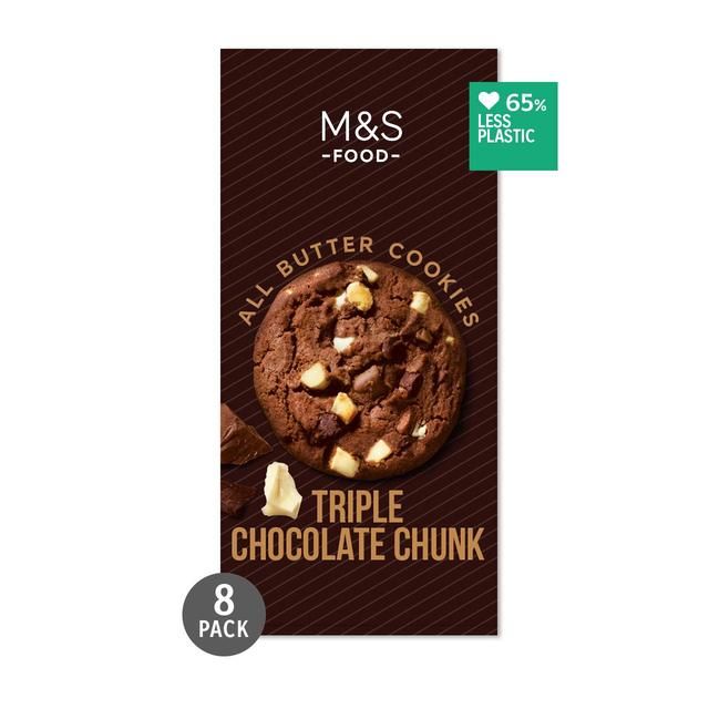 M&S Triple Chocolate Chunk Cookies   200g