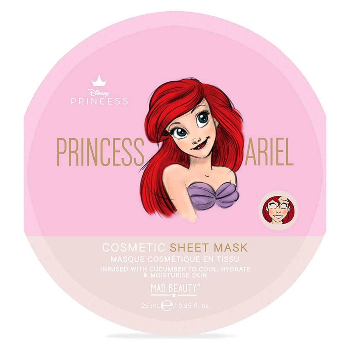 Mad Beauty Disney Princess Ariel Cosmetic Sheet Mask 25ml