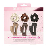 Brushworks Natural Hair Clip & Scrunchie Set