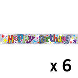 Simon Elvin Adult Birthday Foil Banner (6 Pack)