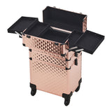 Livingandhome 3 in 1 Cosmetic Makeup Train Case