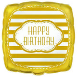 Unique Party Square Happy Birthday Foil Balloon