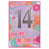 Simon Elvin Stars 14th Birthday Card (Pack of 6)