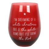 Something Different White Christmas Stemless Wine Glass