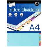 Just Stationery 20 A-Z A4 Paper Index Dividers
