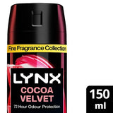 Lynx 72Hr Fine Fragrance Cocoa Velvet Body Spray 150Ml