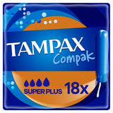 Tampax Compak Super Plus Applicator Tampons x18