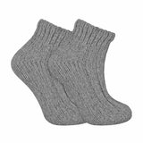 Ladies Chunky Knit Wool Blend Ankle Boot Socks 4-8