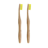Dr Botanicals Bamboo Toothbrush Yellow Twin Savings Pack