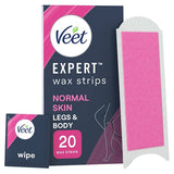 Veet Expert Wax Strips Legs & Body Normal Hair Removal 20s