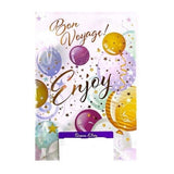 Simon Elvin Bon Voyage! Enjoy Balloons Card (Pack of 6)