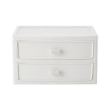 Livingandhome 2-Tier Plastic Stackable Desktop Organiser