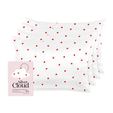 Silver Cloud Heart Print Satin Pillowcase 4 Pack