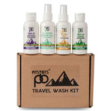 Pits and Bits Travel Wash Kit - Rinse free wash kit