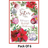 Simon Elvin Sister Traditional Christmas Card (Pack of 6)