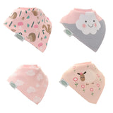 Ziggle Cuddly Pink Bandana Dribble Bib Set