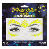 Moon Glow - Neon UV Face Jewels - Intense Yellow