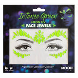Moon Glow - Neon UV Face Jewels - Intense Green