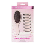 Brushworks Luxury Hair Styling Set (Pink)