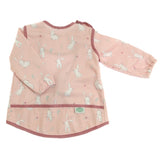 Ziggle Baby Coverall Feeding Bib - Pink Bunnies