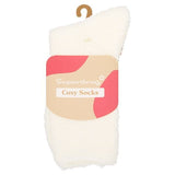 Superdrug Set 2 Cosy Socks Oat/White