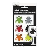 Unique Party Spider Halloween Drink Markers (Pack of 6)