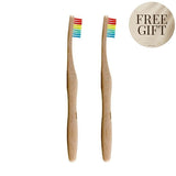 Dr Botanicals Bamboo Toothbrush Rainbow Duo Pack