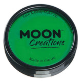 Moon Creations - Pro Face Paint Cake Pots - Bright Green