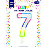 Eurowrap 7 Rainbow Birthday Candle