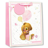 Simon Elvin Baby Girl Large Glitter Gift Bags (Pack Of 6)