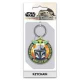 Star Wars: The Mandalorian Where I Go He Goes Rubber Keyring