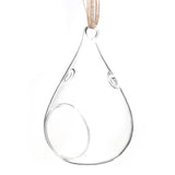 Livingandhome Drop-shaped Glass Ornament with Double Holes